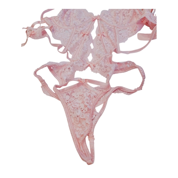 NWOT For Love and Lemons 🍋 Creamsicle Pink Teddy Small - Picture 8 of 9